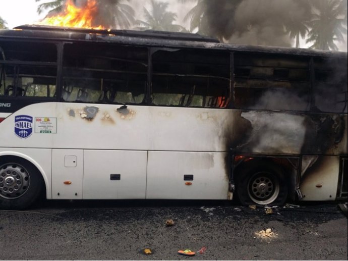 Incendio autobus República Dominicana