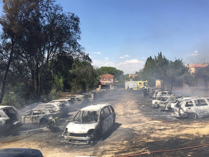 Incendio en Paracuellos del Jarama