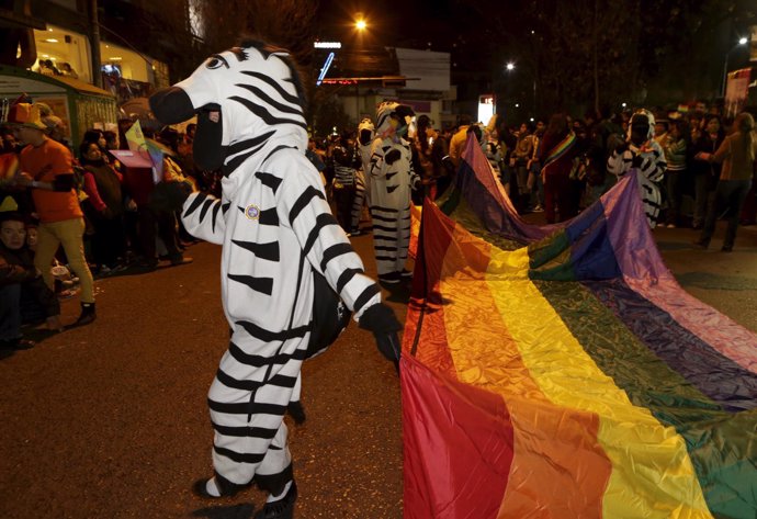 Desfile del orgullo gay en la capital de Bolivia, La Paz