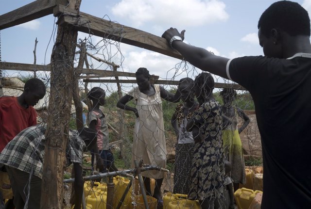 Mujeres desplazadas en Sudán del Sur en un complejo de la ONU