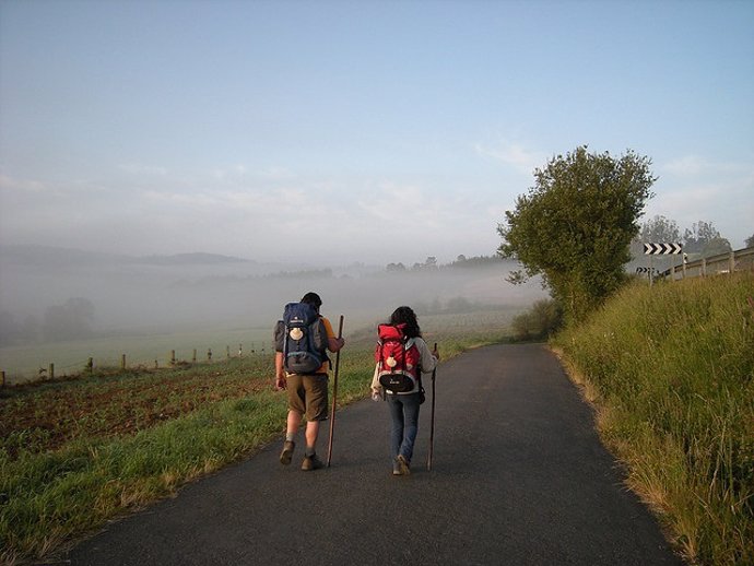 Peregrinos, camino de Santiago