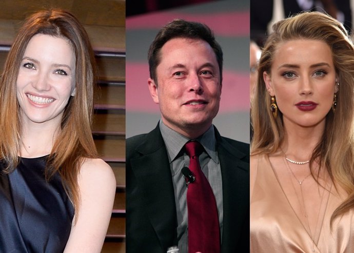 Talulah Riley, Elon Musk y Amber Heard/ Getty