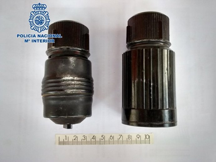 Granadas encontradas en una vivienda en Granada