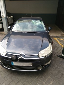 Ataque vandálico al coche de un guardia civil en Tenerie