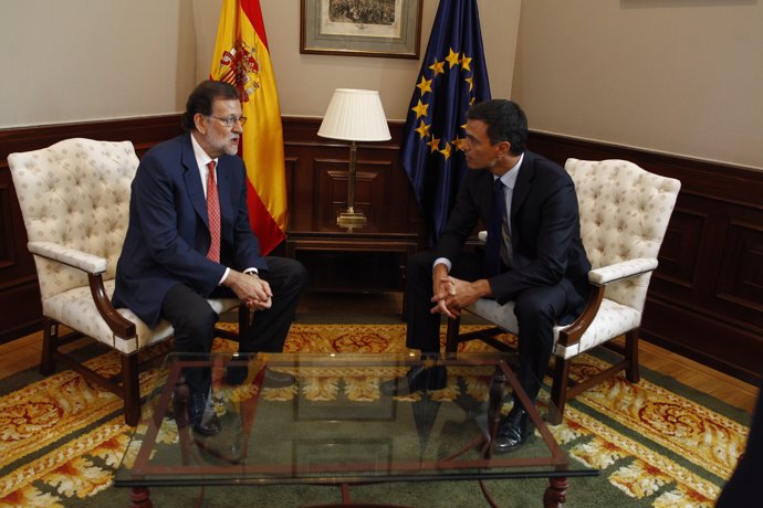 Rajoy y Sánchez en el Congreso