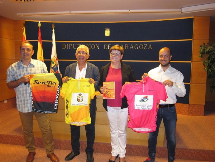 Marquina, Senante, Mustieles y Aparicio han presentado la Vuelta al Bajo Aragón
