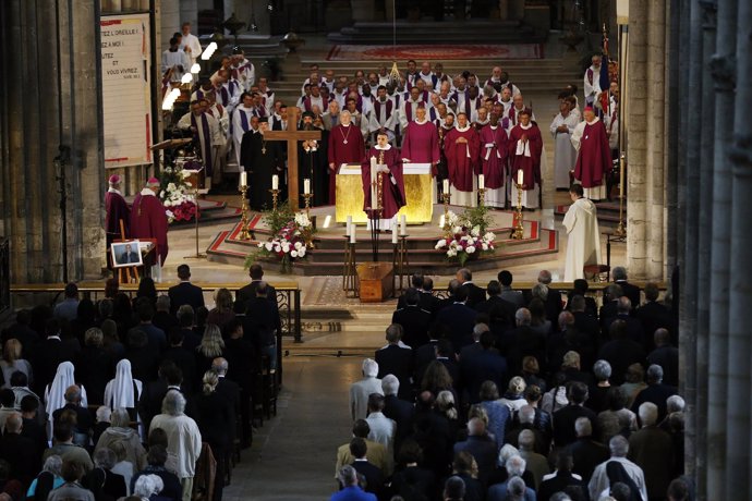 Funeral en homenaje al sacerdote Jacques Hamel en Ruan