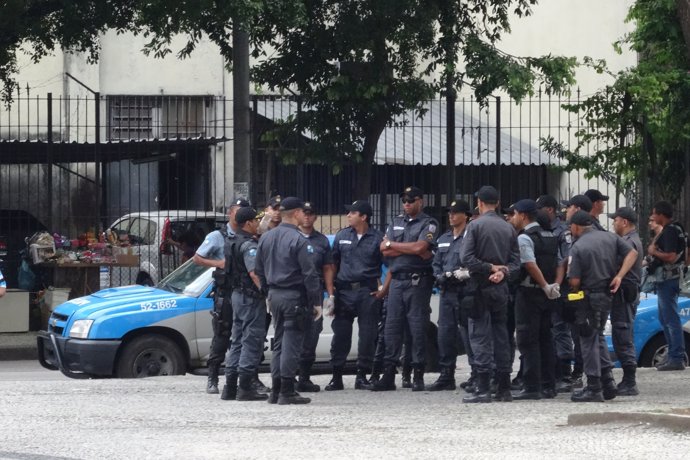 Policías de Río de Janeiro velando por la seguridad de los Juegos Olímpicos