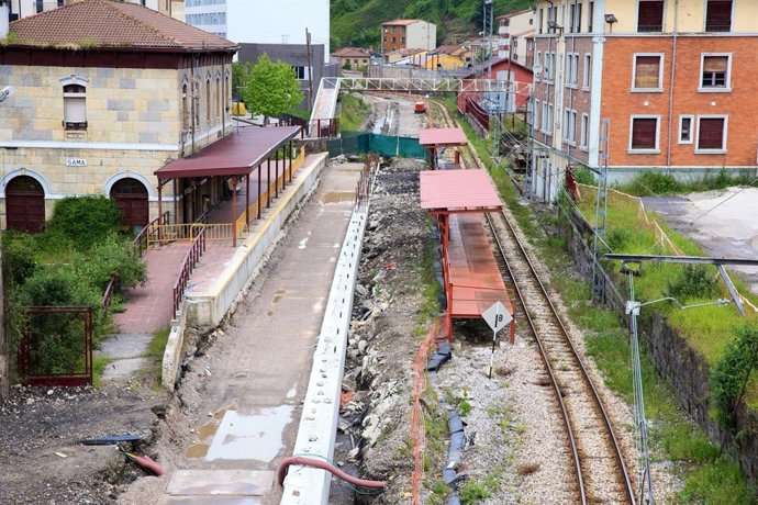 Soterramiento vías en Langreo