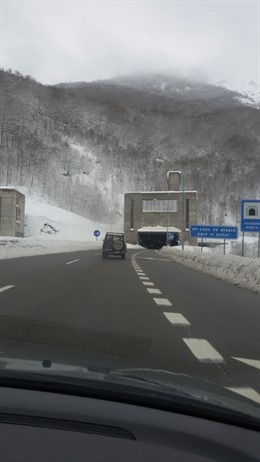 Nieve, temporal, Huerna, tráfico