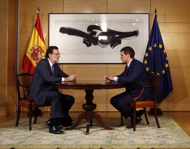 Mariano Rajoy se reúne con Albert Rivera en el Congreso