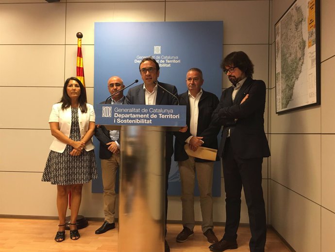 Eugenia Doménech, Òscar Peris, Josep Rull, Xavier Pallarès y Ricard Font