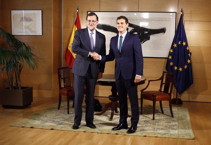Mariano Rajoy se reúne con Albert Rivera en el Congreso