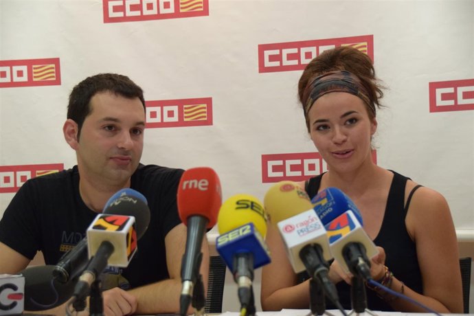 David Gaza e Irene Cuartero, en rueda de prensa. 