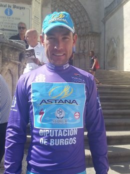 Dmitriy Gruzdev, corredor del Astana, líder en Burgos