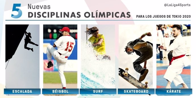 Cinco nuevos deportes olímpicos