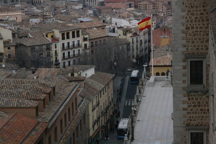 Alcázar, Torre, Toledo, Ciudad, Edificio, Calle