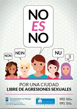 Cartel de la campaña 'No es No' de Málaga 