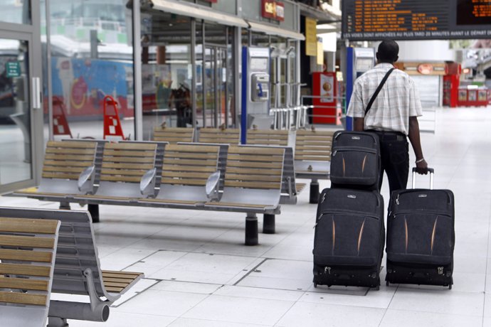 Huelga en Francia aeropuerto