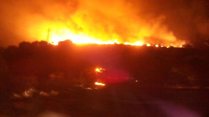 Incendio en Castillo de Locubín