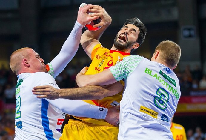 Entrerrios en el Eslovenia-España de la pasada Eurocopa de Balonmano