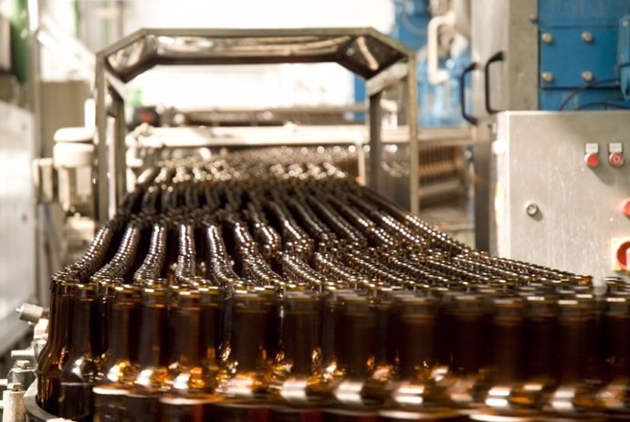 Fábrica de producción de cerveza