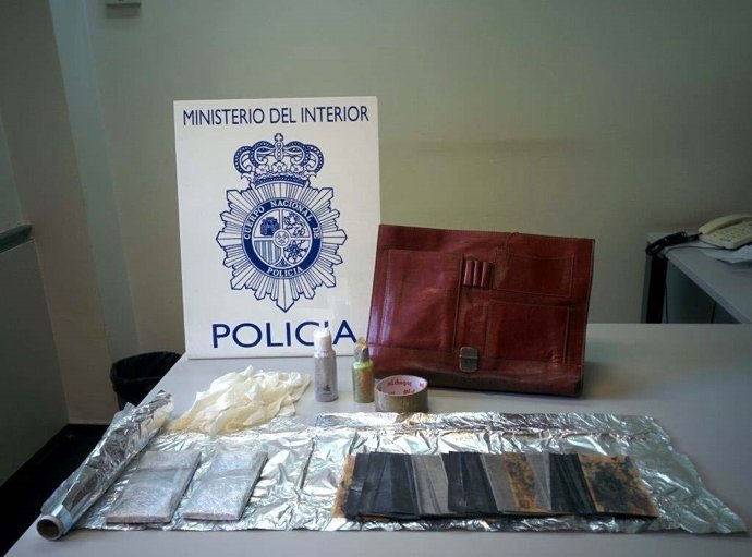Imagen de los billetes tintados intervenidos por la Policía