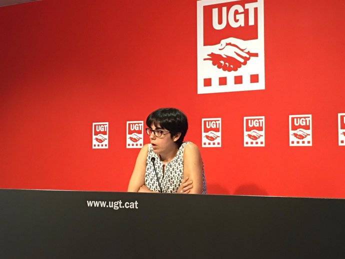 La portavoz de UGT Catalunya, Laura Pelay