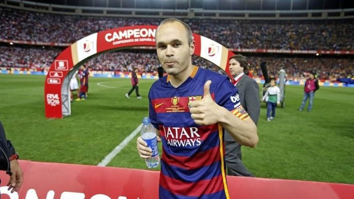 El capitán del FC Barcelona, Andrés Iniesta