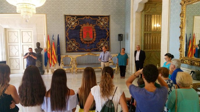 Echávarri en el Salón Azul en el recibimiento a los deportistas