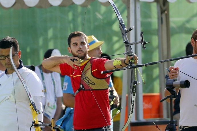Juan ignacio Rodríguez en el tiro con arco de los Juegos