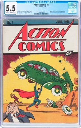 Ejemplar del primer número del cómic de Superman