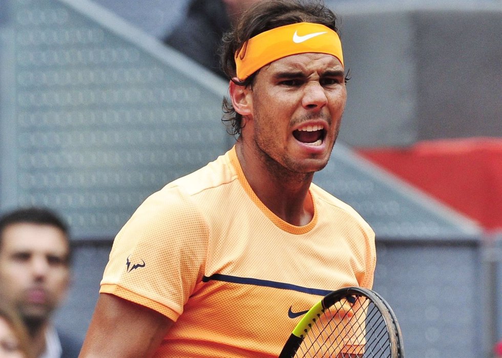 Rafa Nadal en la semifinal del Mutua Madrid Open de Tenis.