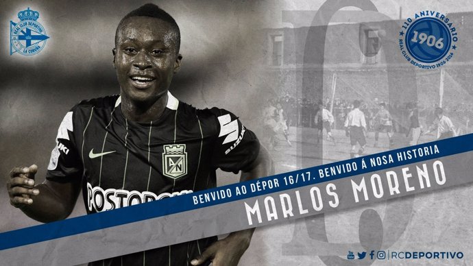 Marlos Moreno, nuevo jugador del Deportivo