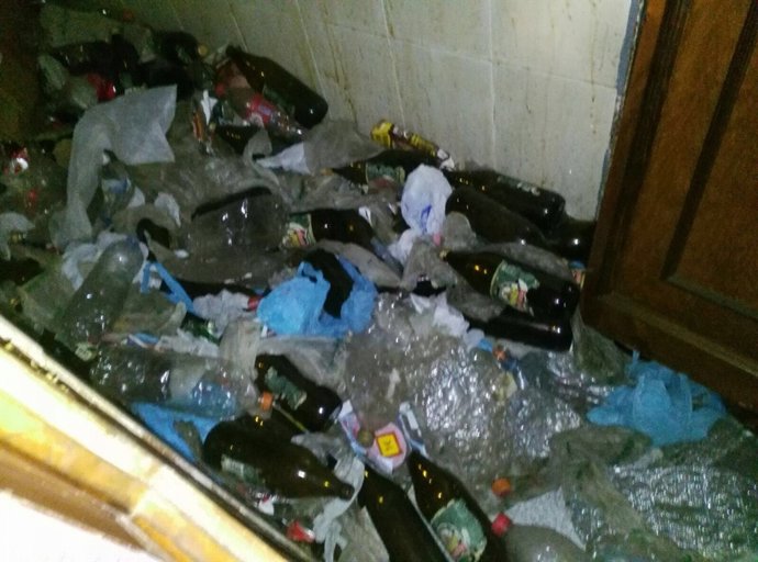 Imagen de la basura acumulada por el vecino de Zamora