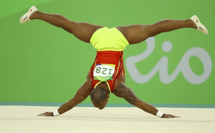 Rayderley Zapata en su ejercicio