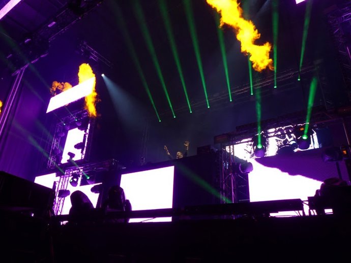 David Guetta durante su concierto en Benidorm