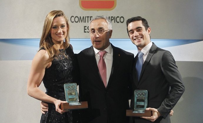 Mireia Belmonte, Alejandro Blanco y Javier Fernández