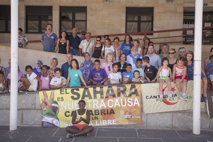 Díaz Tezanos en el encuentro con niños y familias de Vacaciones en Paz