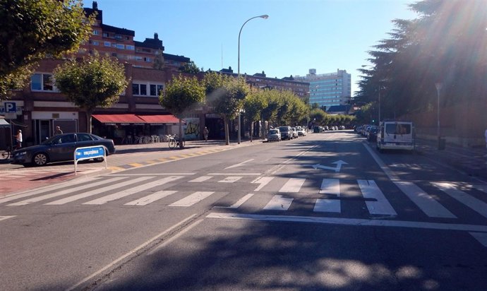Paso de peatones en el que se ha producido atropello mortal en Pamplona.
