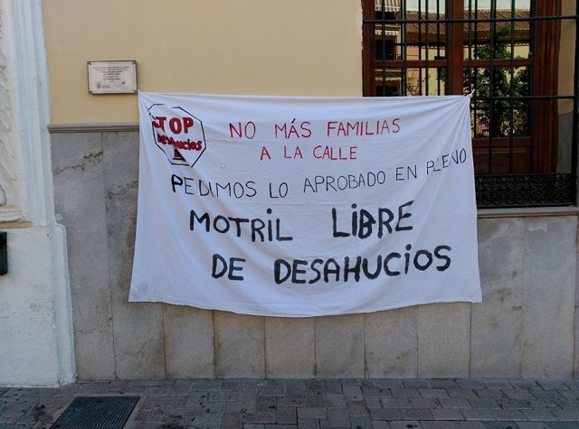 Cartel Motril libre de desahucios