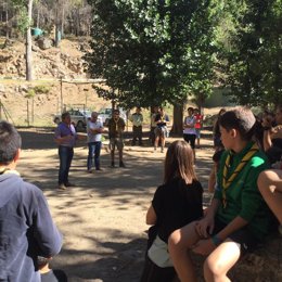 Ortega, en la zona de acampada de La Toba.