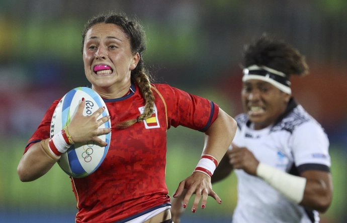 Amaia Erbina, del rugby a 7, ante Fiji en los Juegos de Río