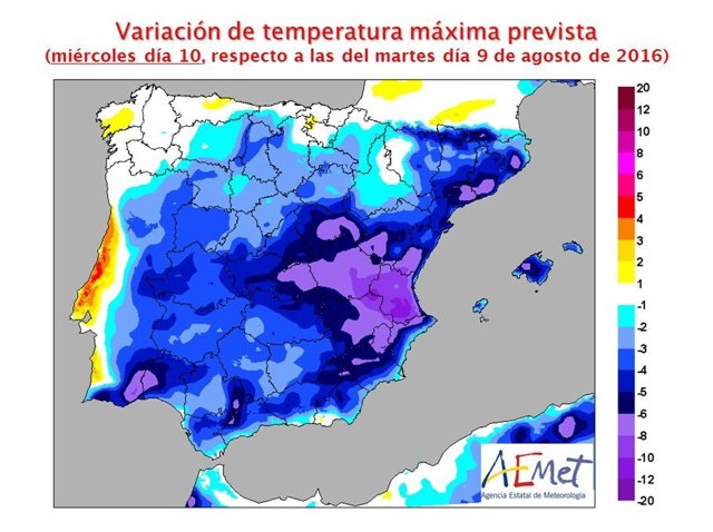 Este miércoles llegan las lluvias y bajan las temperaturas