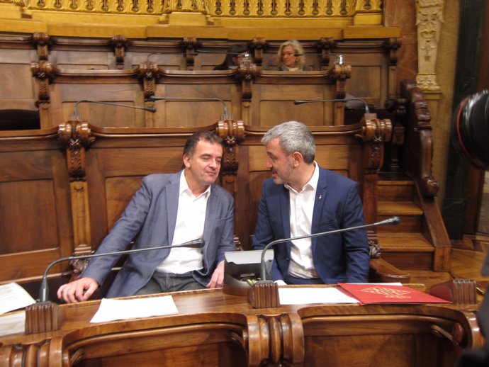 Alfred Bosch (ERC) y Jaume Collboni (PSC)