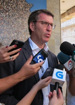 El presidente de la Xunta, Alberto Núñez Feijóo