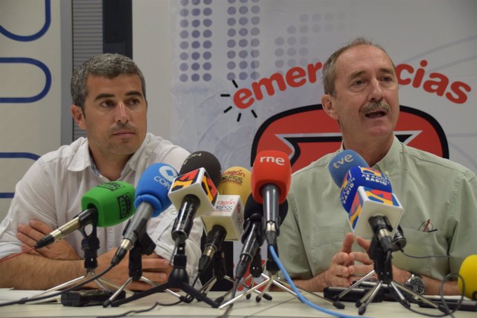 Carlos Cacho y Miguel Ángel Clavero, en rueda de prensa. 