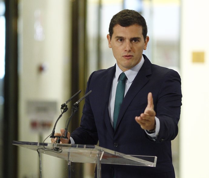 Albert Rivera en rueda de prensa tras su reunión con Rajoy