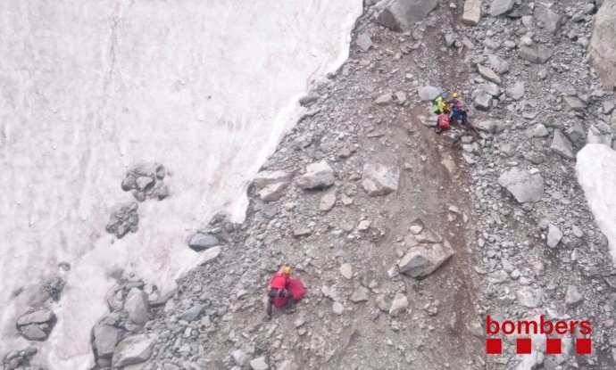 Rescate de un excursionista en el pico Comaloforno en Vall de Bohí