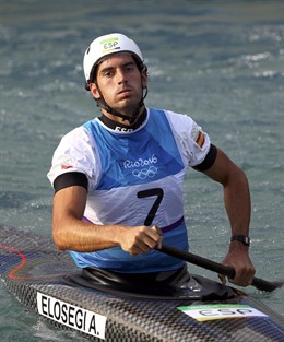 Ander Elosegi, tras lograr el diploma olímpico en Río